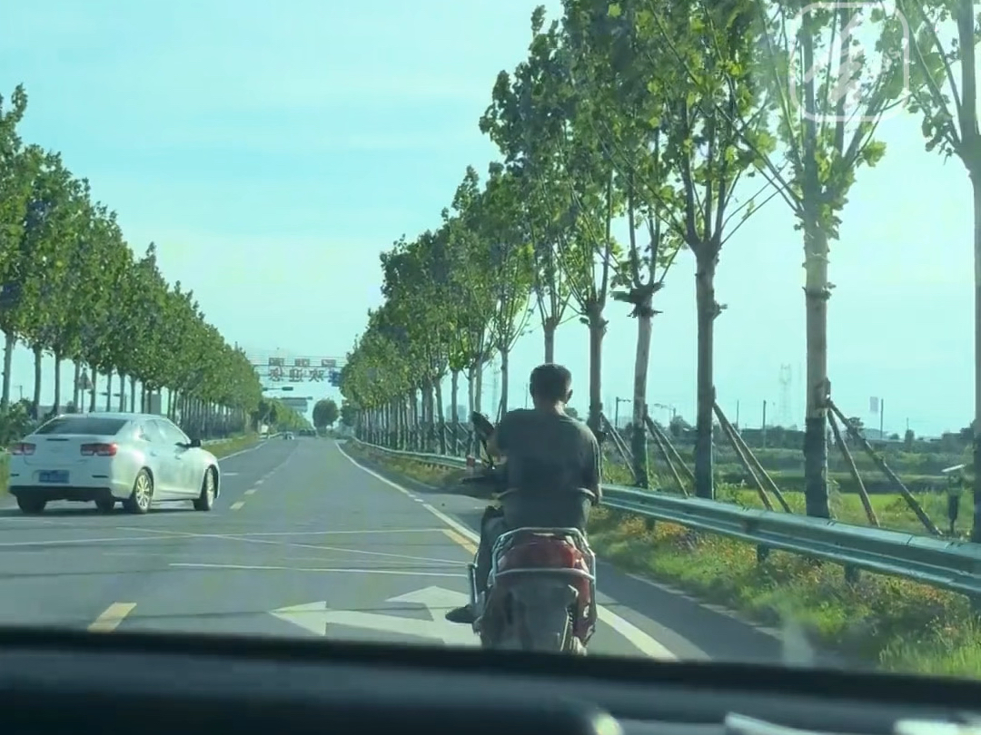 男子骑电动车， 头顶飞来...